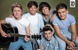 One Direction - Horizontal Group with Guitar Music Poster Posters