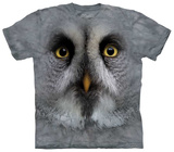 Great Grey Owl Face T-Shirts