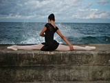 A Classic Ballerina from the Cuba National Ballet at the Malecon Photographic Print by Kike Calvo