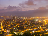 Overlooking Cartagena, Colombia Lit Up at Night Photographic Print by Mike Theiss