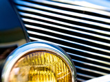 Close Up of the Grill and Headlight of a 1940 Mercury Eight Car Photographic Print by Heather Perry