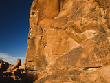Ancient Native American Petroglyphs on Sandstone Cliffs Photographic Print by James Forte