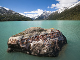 A Mani Stone in Sacred Yalong Latso Lake Photographic Print by Michael S. Yamashita