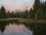 The Teton Mountains Reflected in the Snake River Photographic Print by Greg Winston