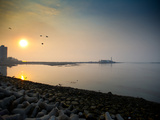 A Mosque in a Spit at Sunset Photographic Print by Jorge Fajl
