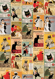 Gatti Vintage - Vintage Style Cat Poster Collage Prints