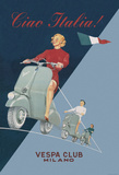Vespa - Ciao Bella - Vintage Style Italian Poster Prints