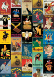 Vintage Style Italian Advertisement Poster Collage Láminas Vintage Style Italian Advertisement Poster Collage Láminas