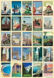 Vintage Style Italian Travel Poster Collage Poster Affiches