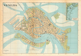 Mappa Di Venezia (Venice Map) - Vintage Style Italian Map Poster Posters