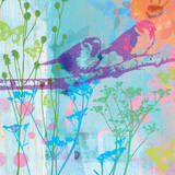 Les oiseaux du bonheur V Poster by  Zacher-finet