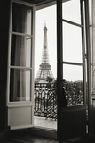Eiffel Tower through French Doors Posters by Christian Peacock