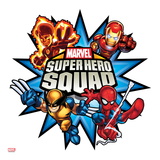 Marvel Super Hero Squad: Thor, Hulk, Cyclops, Iron Man, and Wolverine Jumping Poster
