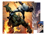 Ultimate Spider-Man 157: Panels with Green Goblin Fighting and Flaming Prints by Mark Bagley