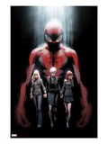 Ultimate Fallout 1 Cover: Spider-Man, Gwen Stacy, May Parker, and Mary Jane Watson Prints by Mark Bagley