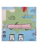 Voiture rose Affiches par Brian Nash