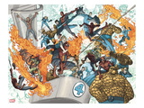 Spider-Man/Fantastic Four 4: Spider-Man, Green Goblin, Mr. Fantastic, Thing, and Invisible Woman Art by Mario Alberti