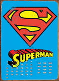 Superman Logo Calendar Emaille bord