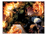 Ultimate Spider-Man 159: Green Goblin Flaming Print by Mark Bagley