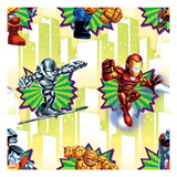 Marvel Super Hero Squad: Colossus, Thing, Silver Surfer, and Iron Man Posing Art