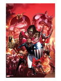 Avengers: The Childrens Crusade 9 Cover: Patriot, Dr. Doom, Cyclops, Magneto, and Others Poster by Jim Cheung