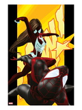 Ultimate Comics Spider-Man 5 Cover: Spider-Man and Spider Woman Print by Kaare Andrews