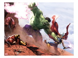 New Avengers Annual 1: Hulk and Thor Fighting Prints by Gabriele DellOtto