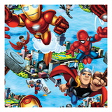 Marvel Super Hero Squad: Thor, Iron Man, Wasp, Falcon, and Spider-Man Flying Prints
