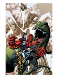 Avengers Academy 12 Cover: Striker, Veil, Hazmat, Finesse, Mettle, and Reptil Posters by Mike McKone