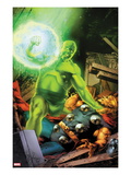 Thor: First Thunder 4 Cover: Radioactive Man and Thor Fighting Poster by Jay Anacleto