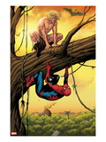 Marvel Adventures Spider-Man 13 Cover: Ka-Zar and Spider-Man Crouching Out on a Limb Posters by Barry Kitson