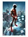 Ultimate Fallout 4 Cover: Spider-Man, Captain America, Thor, and Iron Man Poster by Mark Bagley