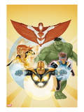 I Am an Avenger 3 Cover: Stingray, Firestar, Hulk, Nova, and Justice Posters by Phil Noto