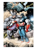 Marvel Adventrues Super Heroes 5: Captain America and Rhino Holding the Shield Posters by Chris Cross