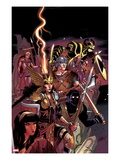 New Mutants 29 Cover: Karma, Moonstar, Sunspot, Cannonball, Magik, Warlock, and Cypher Art by David LaFuente