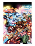 Avengers Academy 27 Cover: Mettle, Striker, Lightspeed, Hayes, and Molly Prints by David LaFuente