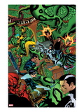 Avengers Academy 10 Cover: Dr. Strange, Protector, Reptil, Hazmat, Finesse, Striker, and Mettle Posters by Mike McKone