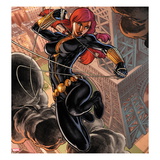 Fear Itself: Black Widow 1 Cover: Black Widow Jumping Prints by Michael Ryan