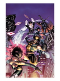 Astonishing X-Men 48 Cover: Karma, Wolverine, Iceman, Northstar, Gambit, and Warbird Print by Dustin Weaver
