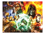 What If 200 Cover: Emma Frost, Dr. Doom, Iron Patriot, Sentry, and Loki Affiches par Dave Wilkins
