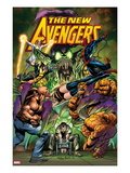 New Avengers 16.1 Cover: Green Goblin, Luke Cage, Thing, Spider-Man, Norman Osborn, and Others Posters par Neal Adams