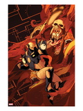 New Mutants 40 Cover: Warlock and Cypher Fighting Posters by Chris Anka