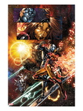 Silver Surfer 5: Panels with  Silver Surfer and Seeker Kissing Poster von Harvey Tolibao