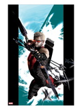 Ultimate Hawkeye 1 Cover: Hawkeye Shooting his Bow and Arrow Print by Kaare Andrews