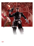 Secret Warriors 25 Cover: Nick Fury Standing with a Gun Kunstdrucke von Paul Renaud