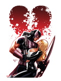 Hawkeye & Mockingbird 6 Cover: Hawkeye and Mockingbird Hugging Poster von Paul Renaud