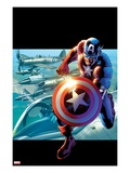 Captain America: Man out of Time 2 Cover: Captain America Running Art by Bryan Hitch