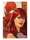 Web of Spider-Man 11 Cover: Mary Jane Watson in front of a Poster Posters by Jelena Djurdjevic