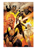 Astonishing X-Men 35: Storm, Cyclops, Armor, Beast, Wolverine, Frost Prints by Phil Jimenez