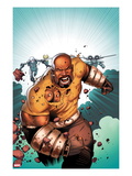 Thunderbolts 168 Cover: Luke Cage Running Prints by Kev Walker